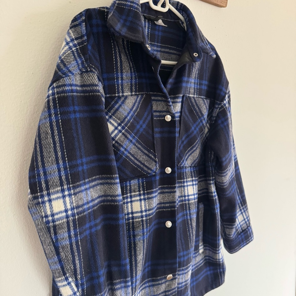 H&M Blue Plaid Jacket - Picture 3 of 6